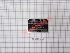 1118-2894 Quill Feed Legend Plate