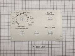 1163-6404 8F Power Feed Control Legend Plate