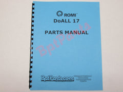 D75993 DoALL 17 Parts Manual