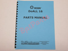 R37155 DoALL 16 Parts Manual