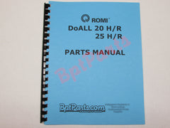 R78219 DoALL 20 H/R 25 H/R Parts Manual