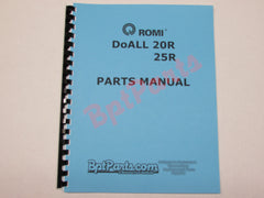 R92107 DoALL 20R 25R Parts Manual